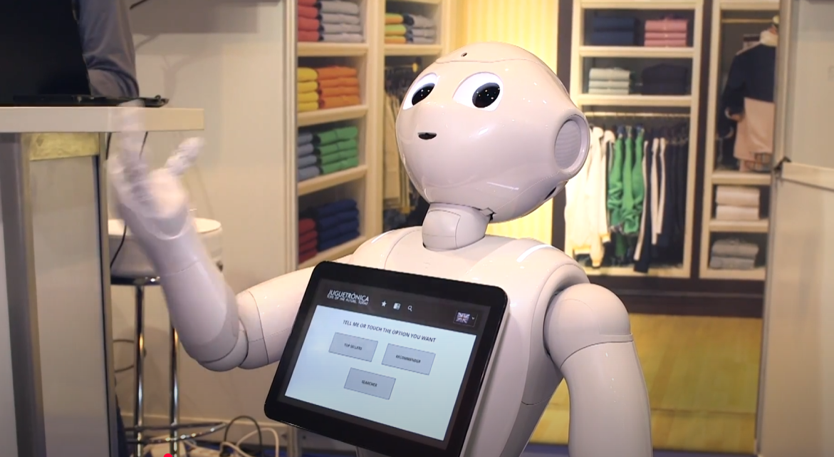 Software Pepper Atendant en evento de SoftBank Robotics