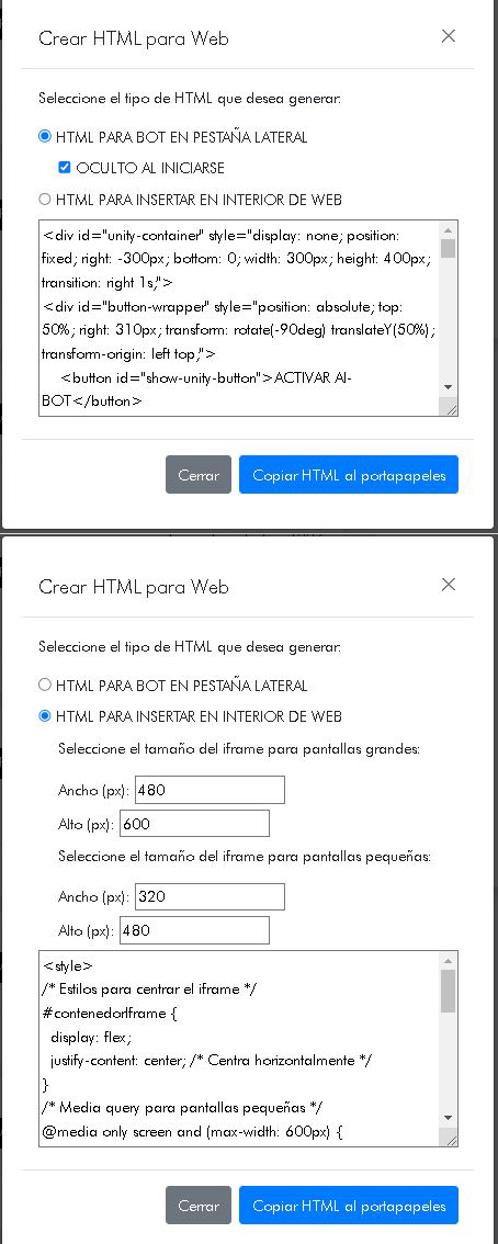 Configuración del Bot Online Atendant